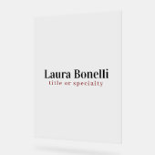 Minimalist Professional Modern Plain Name Title Acrylschild (Winkel)