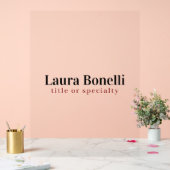 Minimalist Professional Modern Plain Name Title Acrylschild (Hochzeit)