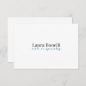 Minimalist Professional Modern Plain Name Title Begleitkarte (Vorne/Hinten)