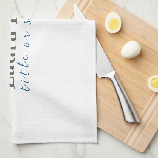 Minimalist Professional Modern Plain Name Title Geschirrtuch (Viertel Falte)