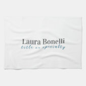 Minimalist Professional Modern Plain Name Title Geschirrtuch (Horizontal)