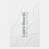 Minimalist Professional Modern Plain Name Title Geschirrtuch (Vertikal)