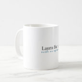 Minimalist Professional Modern Plain Name Title Kaffeetasse (Vorderseite Links)