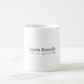 Minimalist Professional Modern Plain Name Title Kaffeetasse (Mittel)