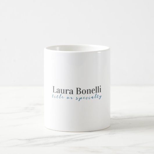 Minimalist Professional Modern Plain Name Title Kaffeetasse (Mittel)