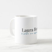 Minimalist Professional Modern Plain Name Title Kaffeetasse (Vorderseite Links)