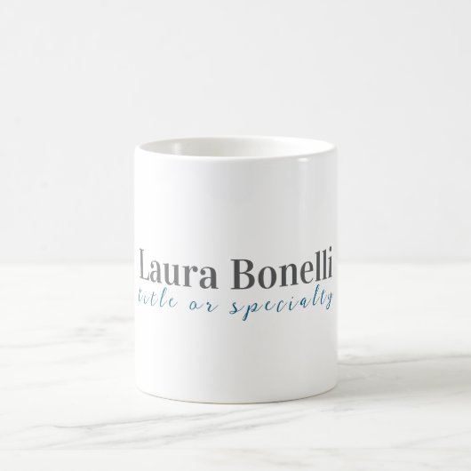 Minimalist Professional Modern Plain Name Title Kaffeetasse (Mittel)
