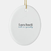 Minimalist Professional Modern Plain Name Title Keramik Ornament (Rechts)