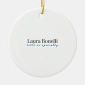 Minimalist Professional Modern Plain Name Title Keramik Ornament (Vorne)