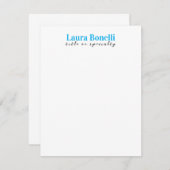 Minimalist Professional Modern Plain Name Title Mitteilungskarte (Vorne/Hinten)