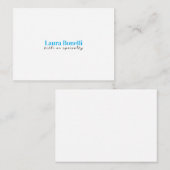 Minimalist Professional Modern Plain Name Title Mitteilungskarte (Vorne/Hinten)