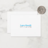 Minimalist Professional Modern Plain Name Title Mitteilungskarte (Vorderseite/Rückseite Beispiel)