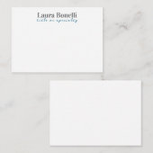 Minimalist Professional Modern Plain Name Title Mitteilungskarte (Vorne/Hinten)