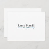 Minimalist Professional Modern Plain Name Title Mitteilungskarte (Vorne/Hinten)