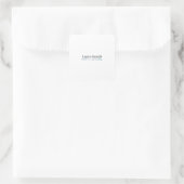 Minimalist Professional Modern Plain Name Title Quadratischer Aufkleber (Tasche)