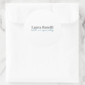 Minimalist Professional Modern Plain Name Title Runder Aufkleber (Tasche)