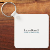 Minimalist Professional Modern Plain Name Title Schlüsselanhänger (Vorderseite)