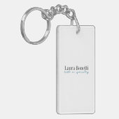 Minimalist Professional Modern Plain Name Title Schlüsselanhänger (Vorderseite links)