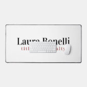 Minimalist Professional Modern Plain Name Title Schreibtischunterlage (Tastatur & Maus)