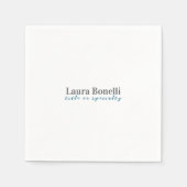 Minimalist Professional Modern Plain Name Title Serviette (Vorderseite)