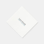Minimalist Professional Modern Plain Name Title Serviette (Ecke)
