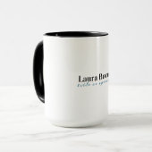 Minimalist Professional Modern Plain Name Title Tasse (Vorderseite Links)