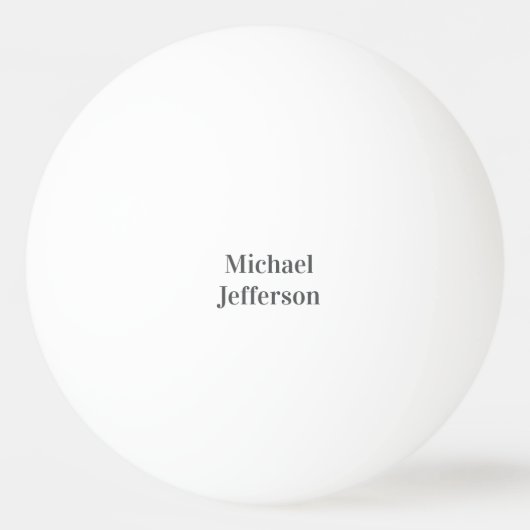 Minimalist Professional Modern Plain Name Title Tischtennisball (Vorderseite)