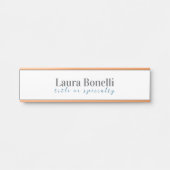 Minimalist Professional Modern Plain Name Title Türschild (Vorderseite )