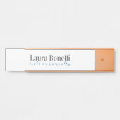 Minimalist Professional Modern Plain Name Title Türschild (Vorderseite )