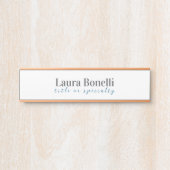 Minimalist Professional Modern Plain Name Title Türschild (Vorderseite )