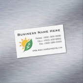 Minimalist Professional Solar Energy Contact Info Magnetische Visitenkarte (Beispiel)