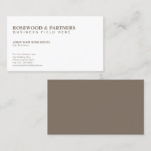 Minimalist Professional Taupe & Weiß | Einseitig
