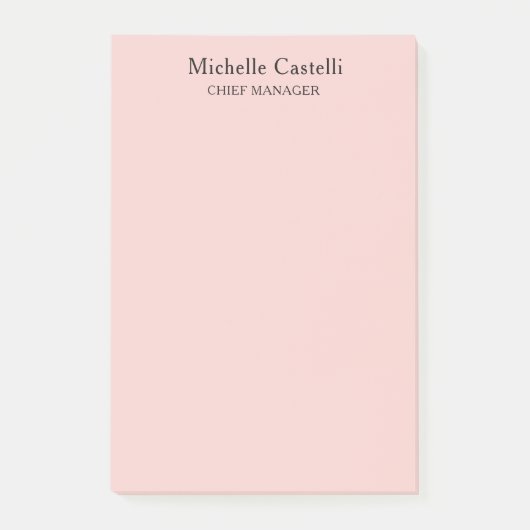 Minimalist Professional Unique Classical Pastel Post-it Klebezettel (Vorderseite)
