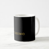 Minimalist Professionell Gold & Schwarz Farbbezeic Kaffeetasse (VorderseiteRechts)