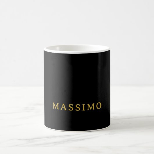 Minimalist Professionell Gold & Schwarz Farbbezeic Kaffeetasse (Mittel)