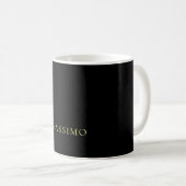Minimalist Professionell Gold & Schwarz Farbname Kaffeetasse (VorderseiteRechts)