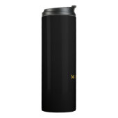 Minimalist Professionell Gold & Schwarz Farbname Thermosbecher (Nach links gedreht)