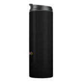 Minimalist Professionell Gold & Schwarz Farbname Thermosbecher (Nach rechts gedreht)