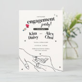 Minimalist Proposal Elegant Invite | Engagement (Stehend Vorderseite)