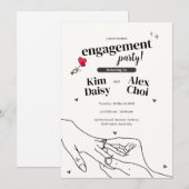 Minimalist Proposal Elegant Invite | Engagement (Vorne/Hinten)