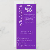 Minimalist Purple Church Connection Card Einladung (Vorderseite)