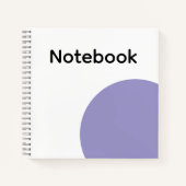 Minimalist Purple Circle Notebook Notizblock (Vorderseite)