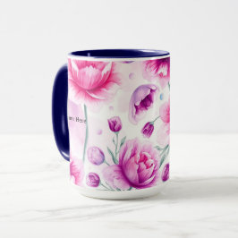 Minimalist Purple Floral Ribbon IWD 2026 Tasse
