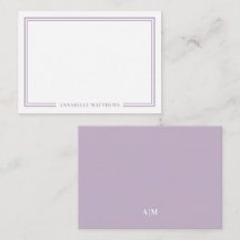 Minimalist Purple Two Border Monogram
