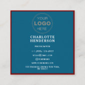 Minimalist QR Code Professional Design  Quadratische Visitenkarte (Rückseite)