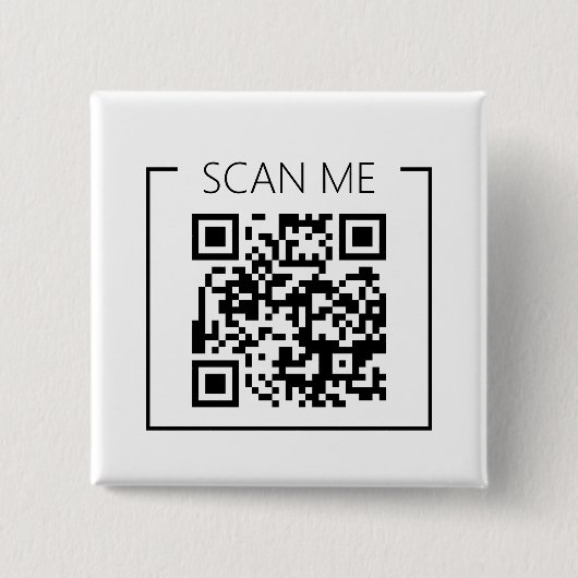 Minimalist QR Code Scan Me Business Button (Vorderseite)