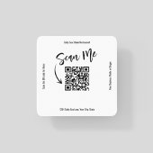 Minimalist QR Code Scan Me Business Design Rechteckiger Pappuntersetzer