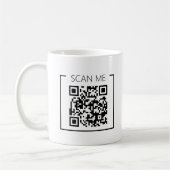 Minimalist QR Code Scan Me Business Kaffeetasse (Links)