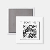 Minimalist QR Code Scan Me Business Magnet (Vorderseite/Rückseite)