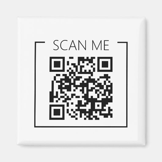 Minimalist QR Code Scan Me Business Magnet (Vorne)